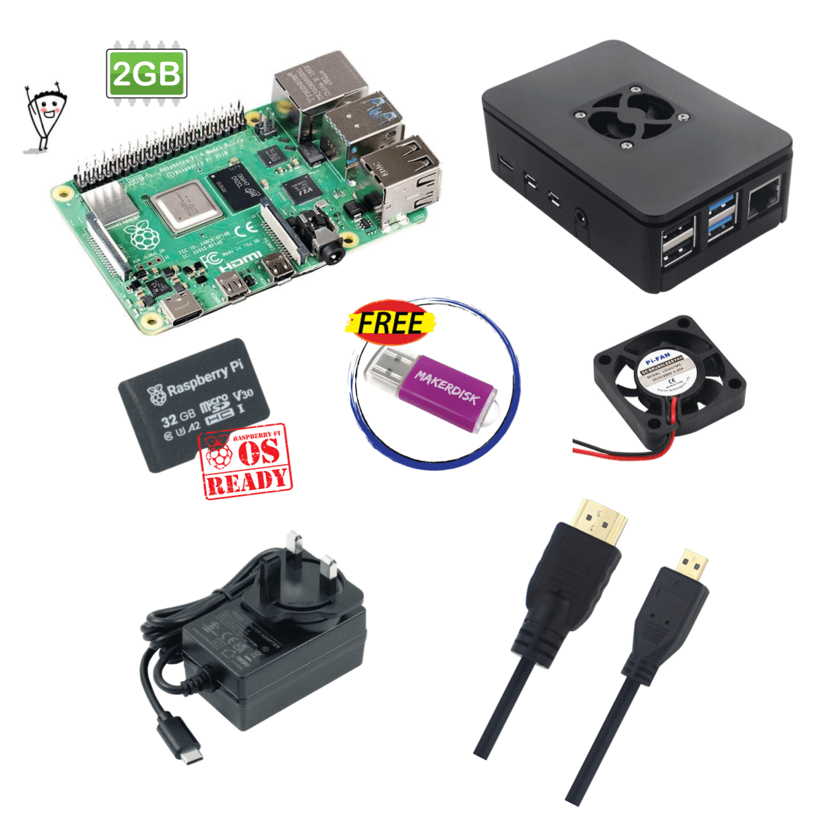 Raspberry Pi 4 Model B 4GB キット Raspberry Pi 4 Model B 4GB | SC0194