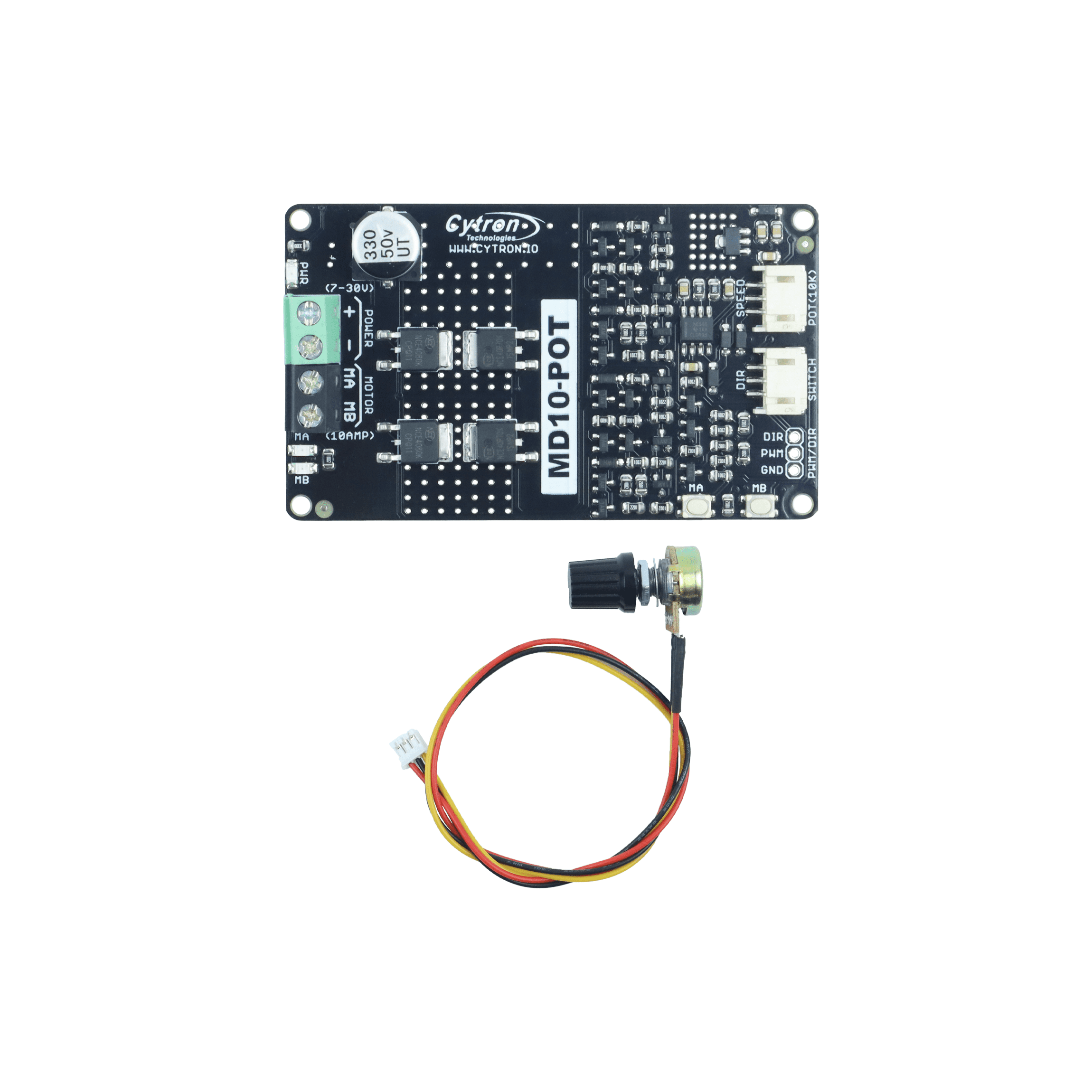 Potenziometro da 10 Amp 7V-30V e driver del motore CC di controllo  dell'interruttore - Opencircuit