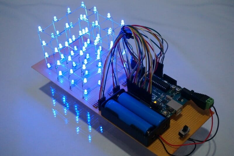 4x4x4 LED Cube using Arduino UNO without extra IC