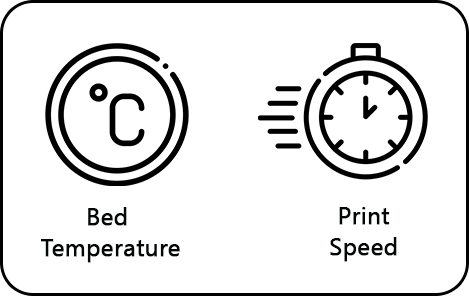 print speed bed temp