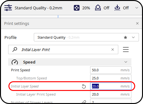 print speed 