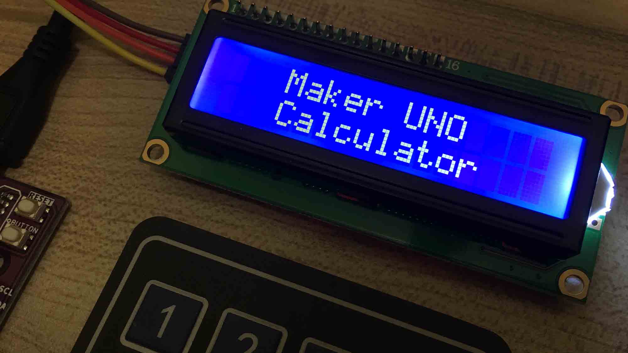 Calculator Using I2C LCD and 4x4 Keypad on Arduino
