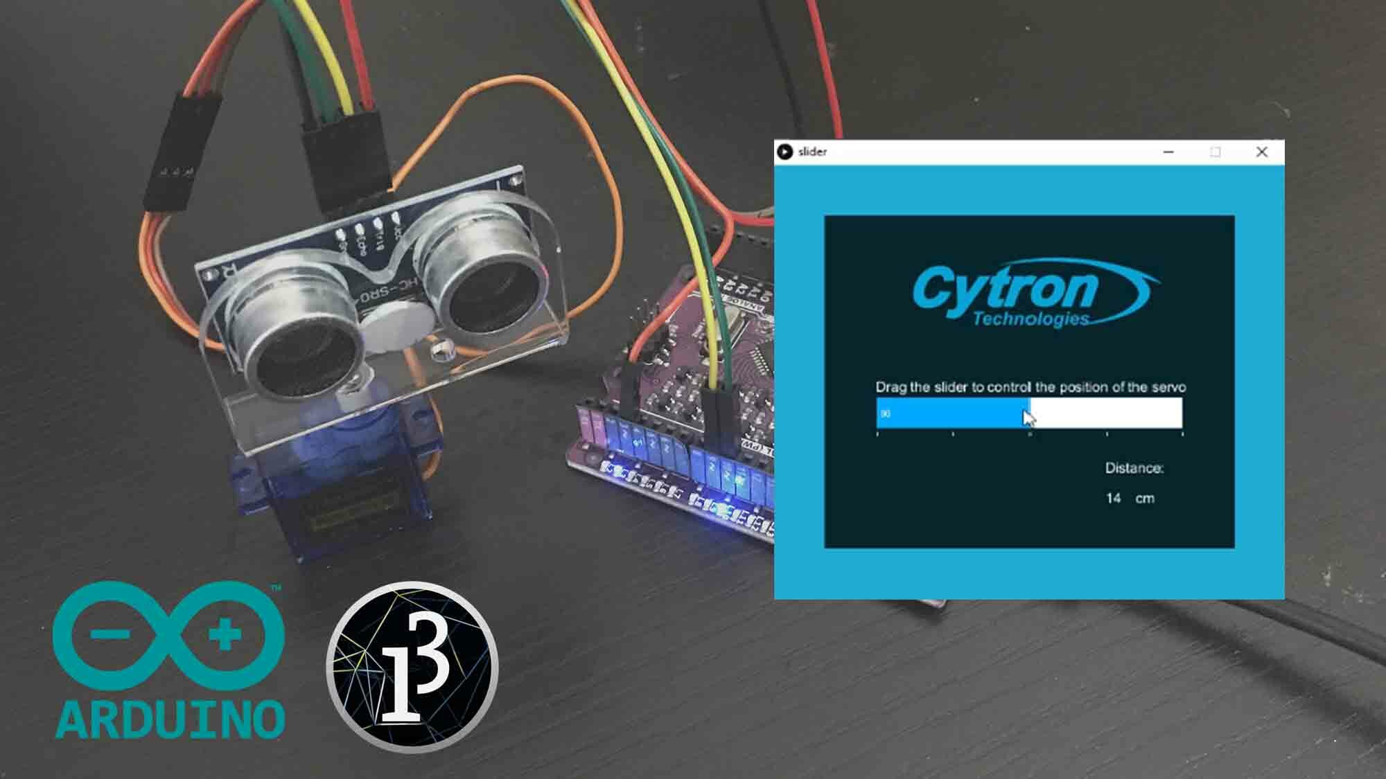 Control A Servo And Display Sensor’s Reading Using The GUI On Arduino.