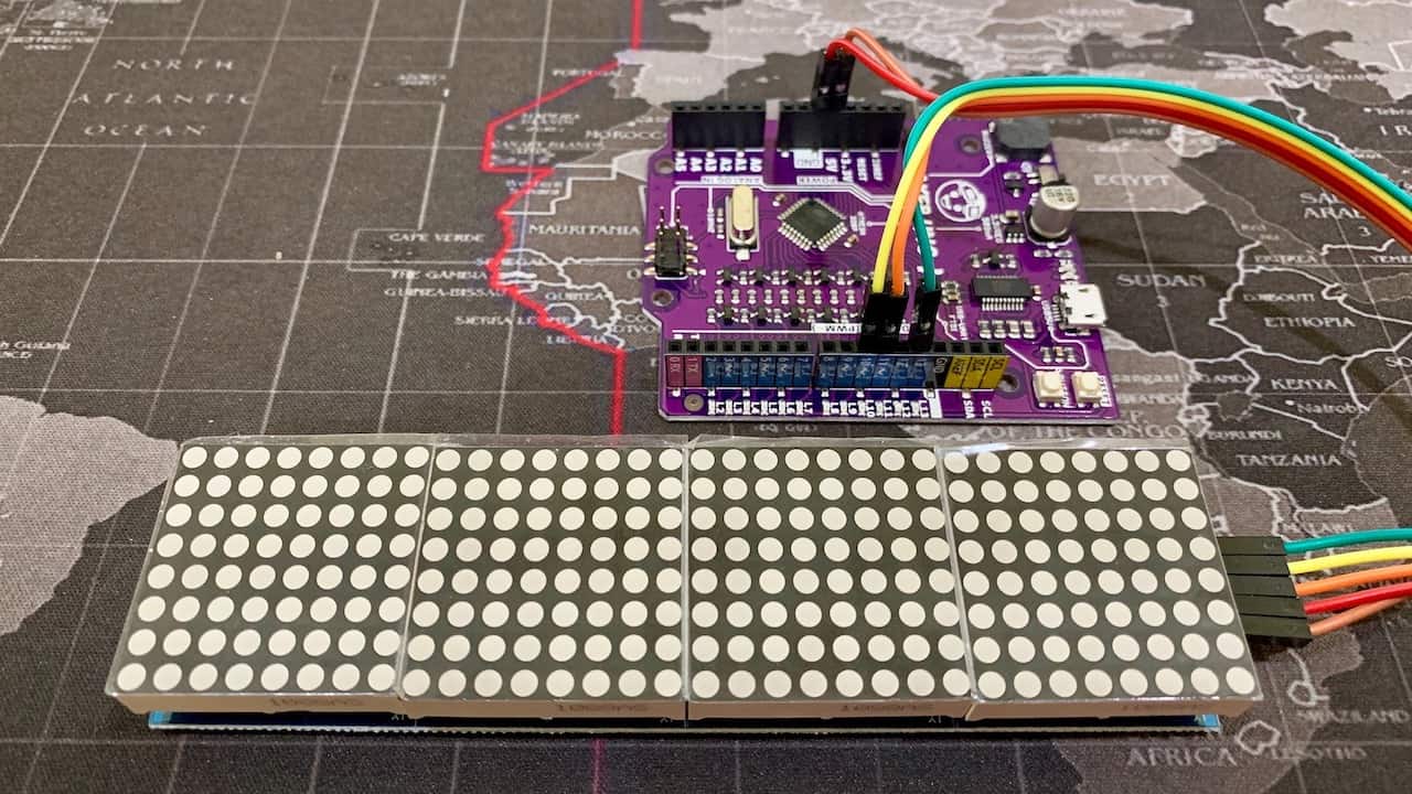 Displaying on MAX7219 Dot Matrix Using Arduino