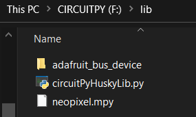 The libraries are in CIRCUITPY/lib folder.
