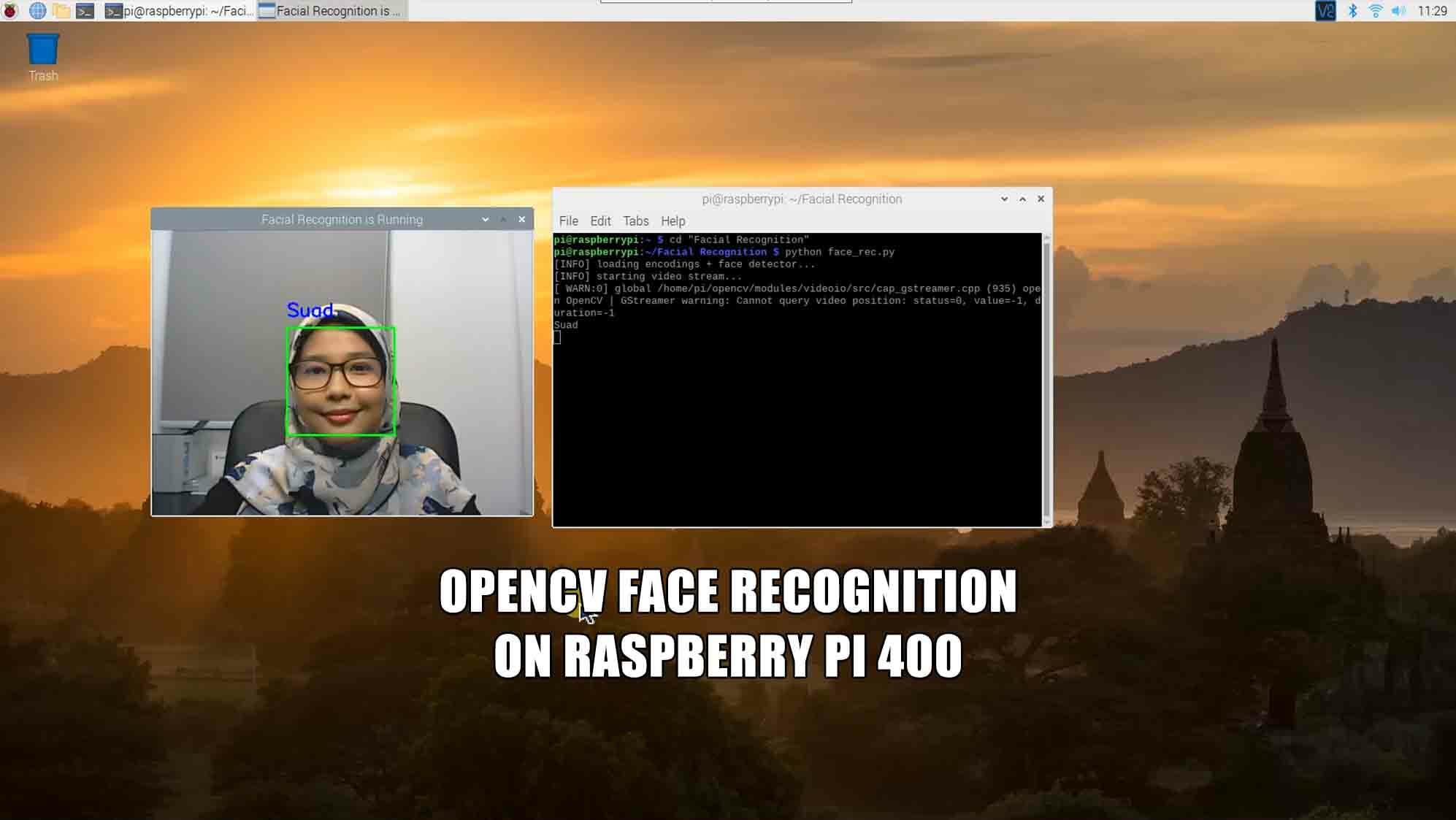 Face Recognition Using OpenCV on Raspberry Pi 400