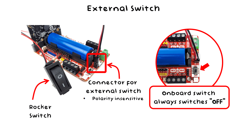 Li-Ion Battery and External Switch