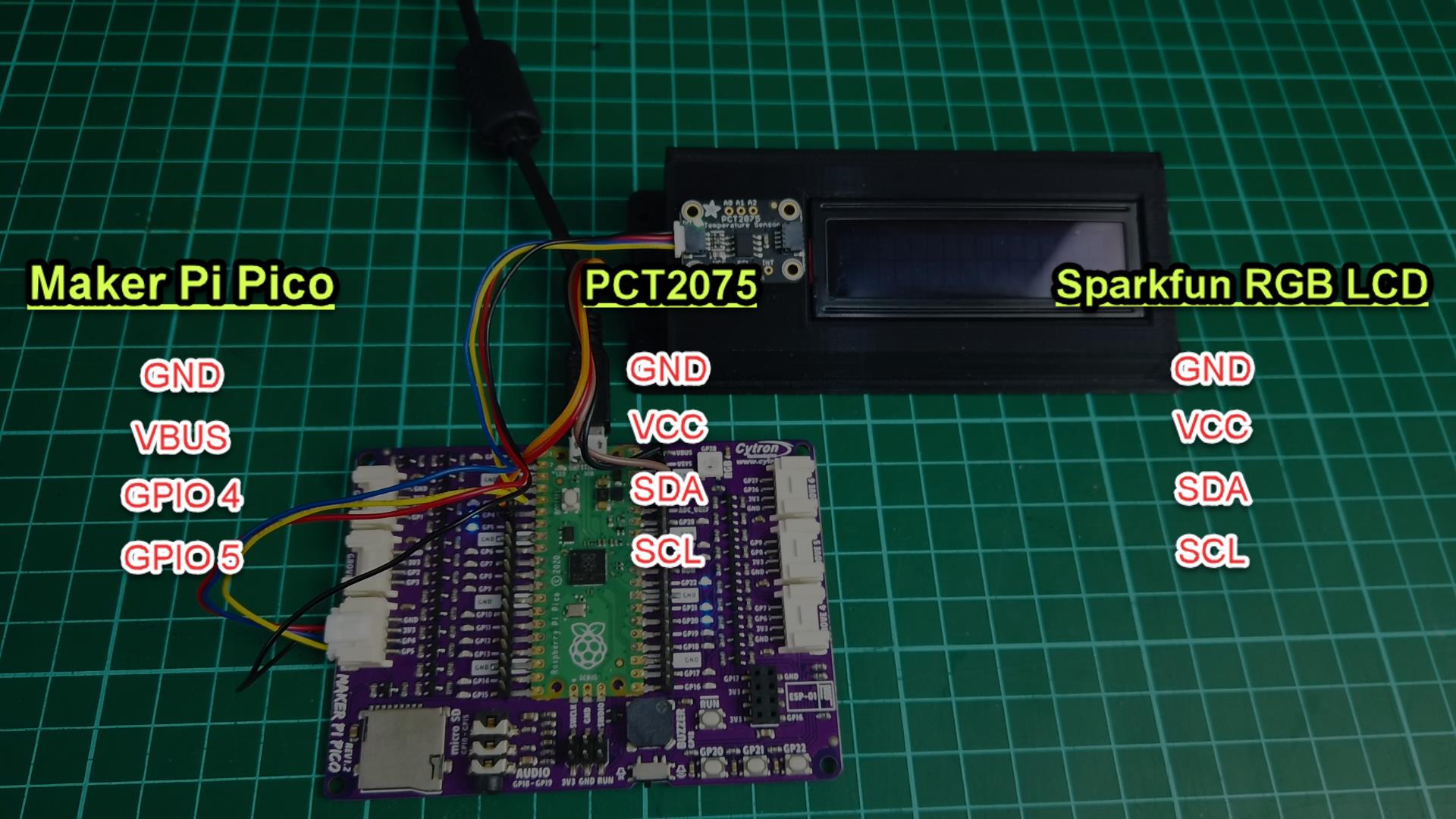 raspberry pi pico pct2075 temperature sensor time 0 00 3020