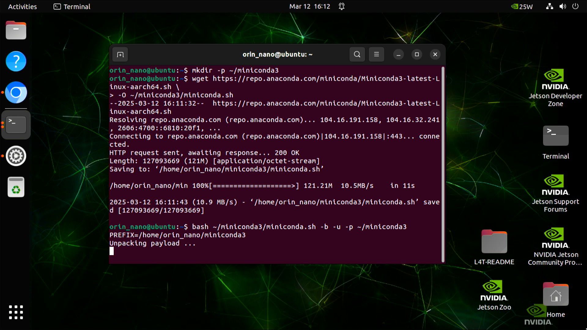 How to install conda on your jetson orin nano super