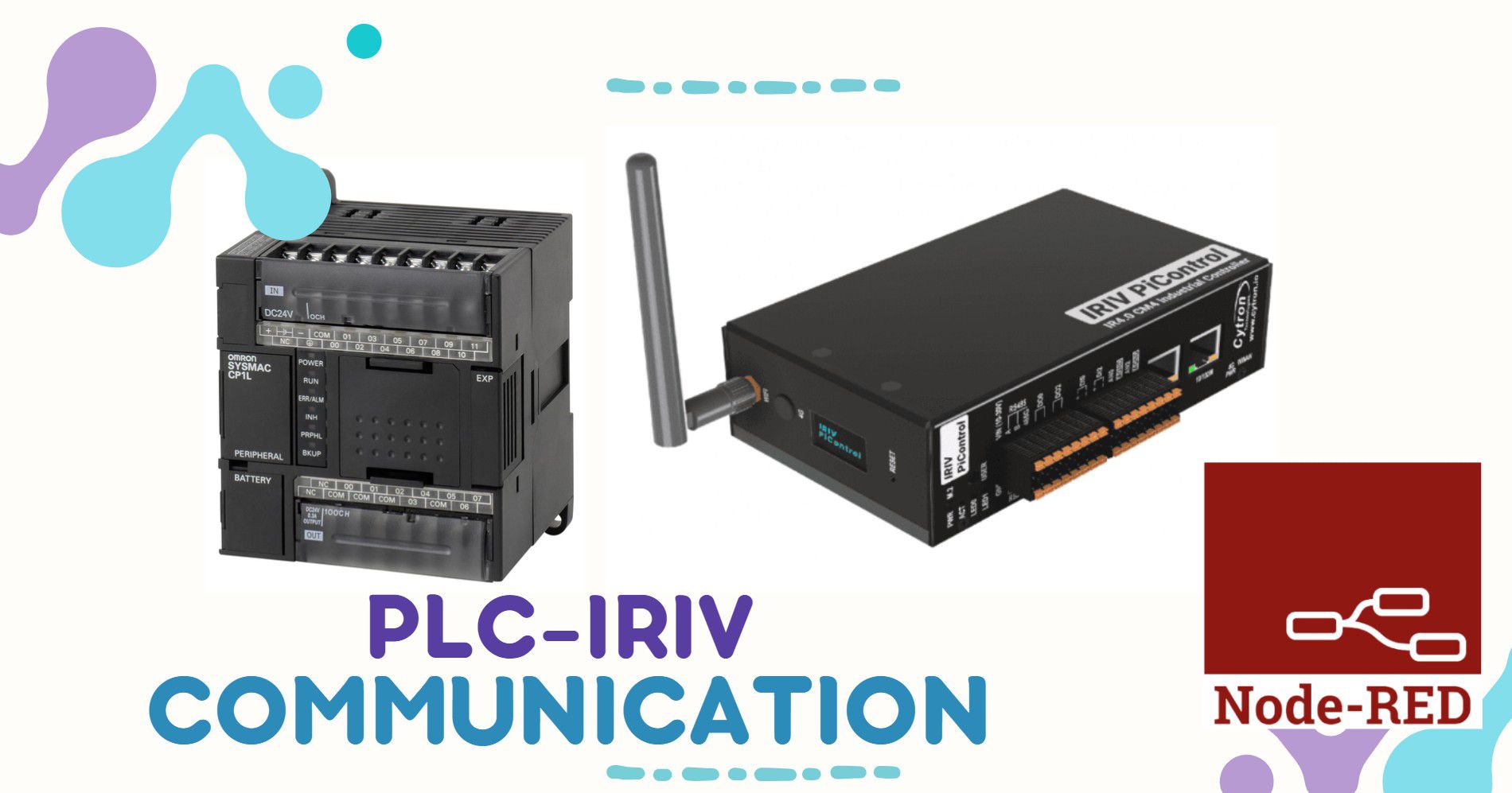 IRIV to PLC Input Output Monitor Via RS232 and MQTT Panel