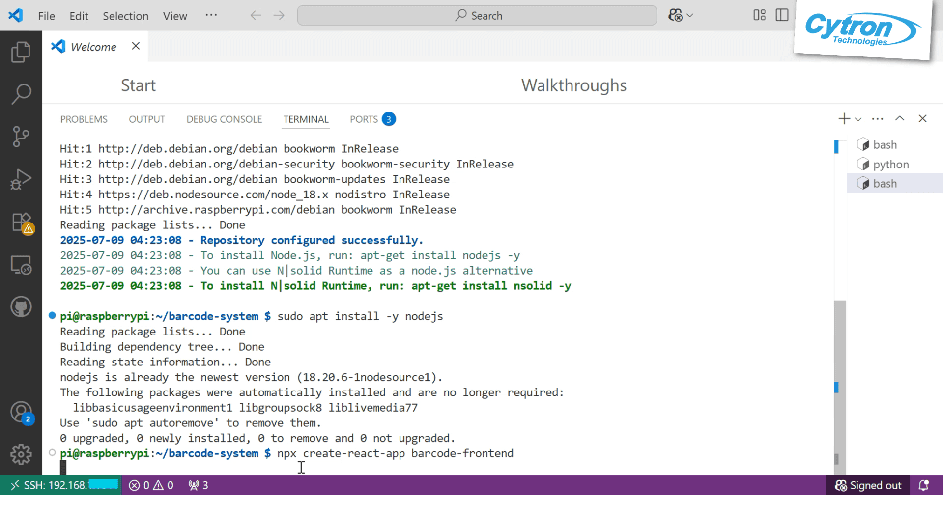 Raspberry Pi Barcode Scanner with Real-Time Frontend & Backend