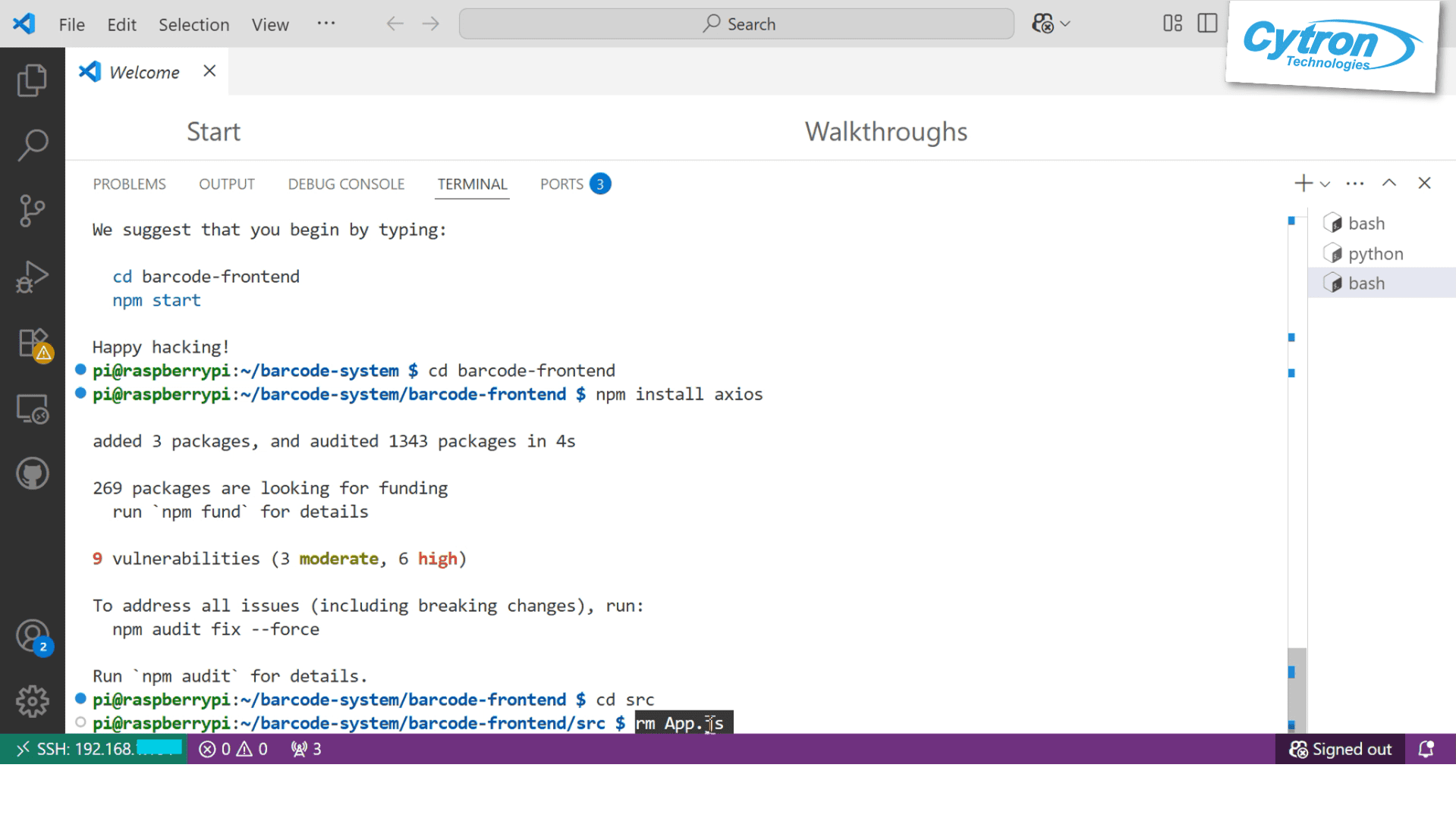 Raspberry Pi Barcode Scanner with Real-Time Frontend & Backend