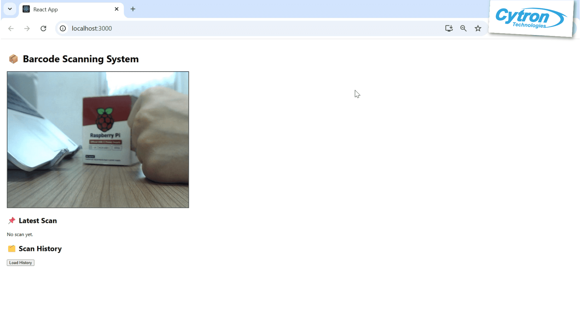 Raspberry Pi Barcode Scanner with Real-Time Frontend & Backend