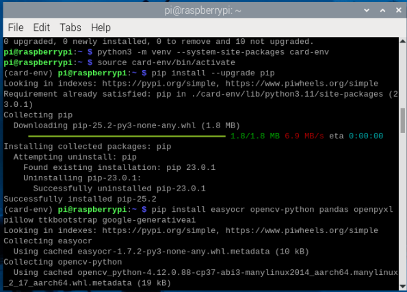 Smart Business Card Reader with Excel Export on Raspberry Pi