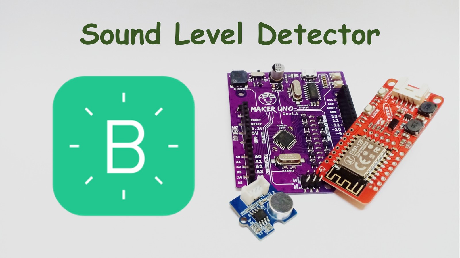 Sound Level Detector using Maker UNO paired with ESP8266 Grove WiFi on Blynk